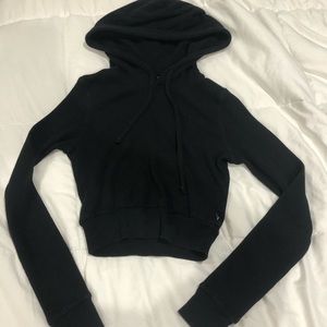 Tna black cropped hoodie